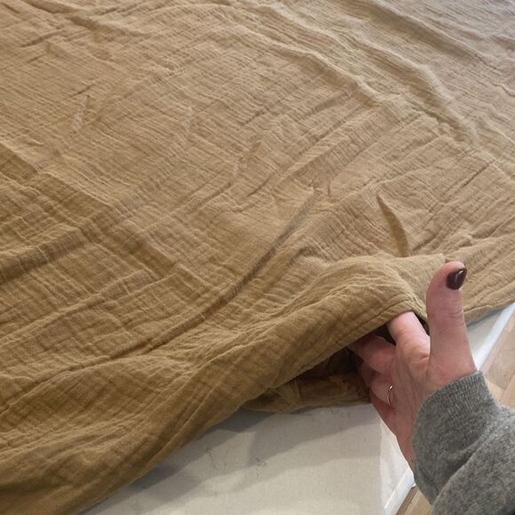 Xirena Cotton Gauze Brown Trapeze Tie Strap maxi Dress with Pockets M - Picture 11 of 11